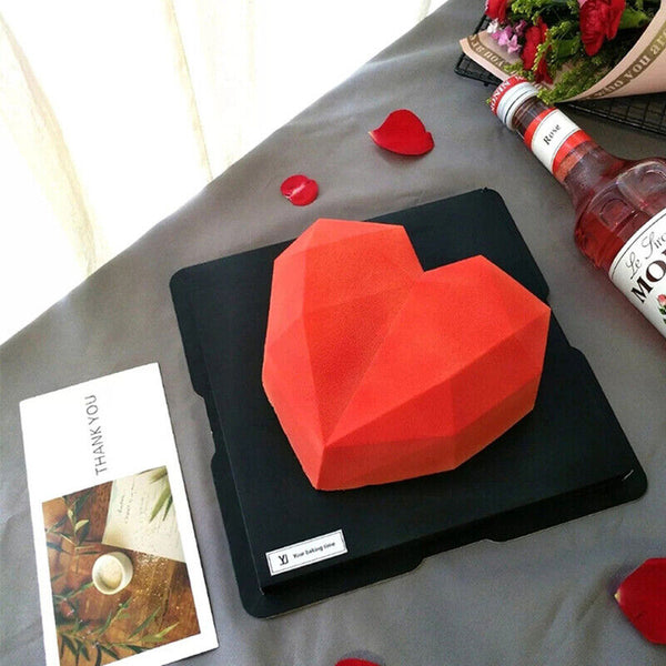 Large Heart Shape Candy Cake Chocolate Mould 3D Fondant Mold Silicone Craft DIY
