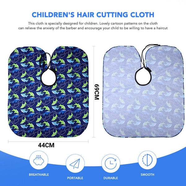 Kids Barber Salon Kids Apron Baby Hair Cutting Hairdressing Hair Cape Cloth Gown