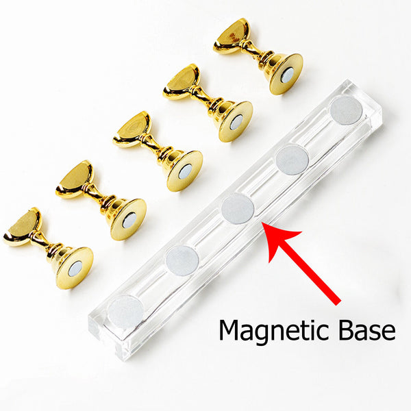 Magnetic Nail Tip Display Stand Holder Practice Set Art Training Tool Finger AU