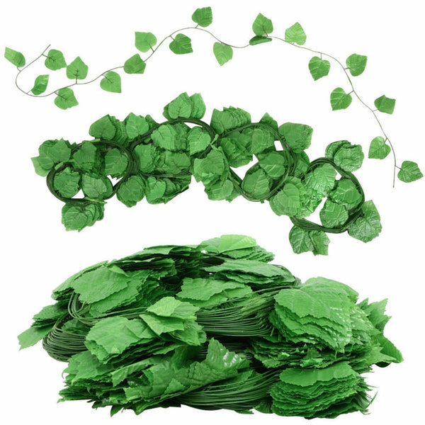 UP 60X Artificial Ivy Vine Fake Foliage Hanging Leaf Garland Plant Party Decor