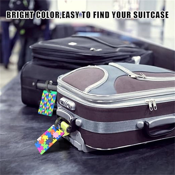 3PCS Luggage Tags Backpack Label ID Address Handbag School Plastic Travel Tag AU