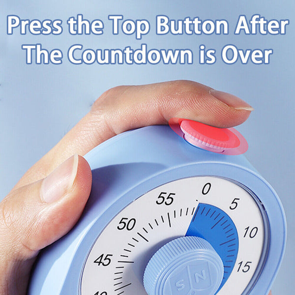 60 Minutes Visual Analog Timer Countdown Clock Time Management Kids Adult Tool