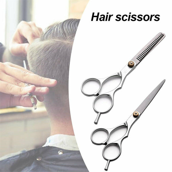 2 PCS 6'' Barber Shears Hair Cutting Thinning Scissors Professional Salon Set AU