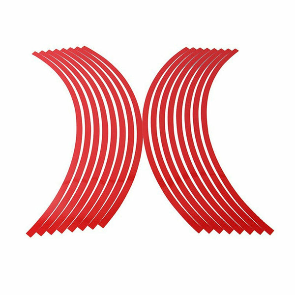 Motorcycle Car Rim Stripe Wheel Decal Tape Stickers Strips Reflective Car Bike