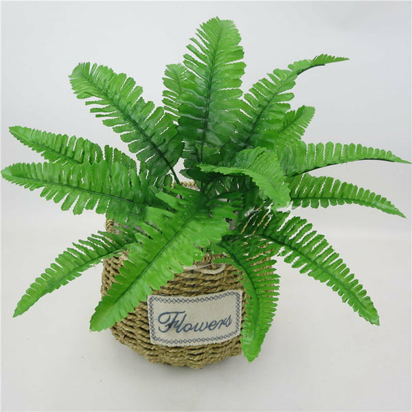 1/5/10 Bunch 43cm Artificial Persian Leaves Fern Grass Green Plant Garden Decor