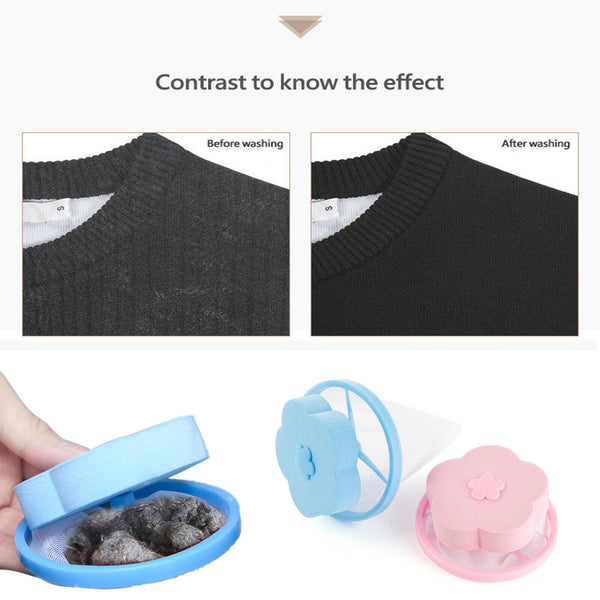 4X Washing Machine Filter Bag Floating Lint Hair Catcher Mesh Pouch Laundry Tool