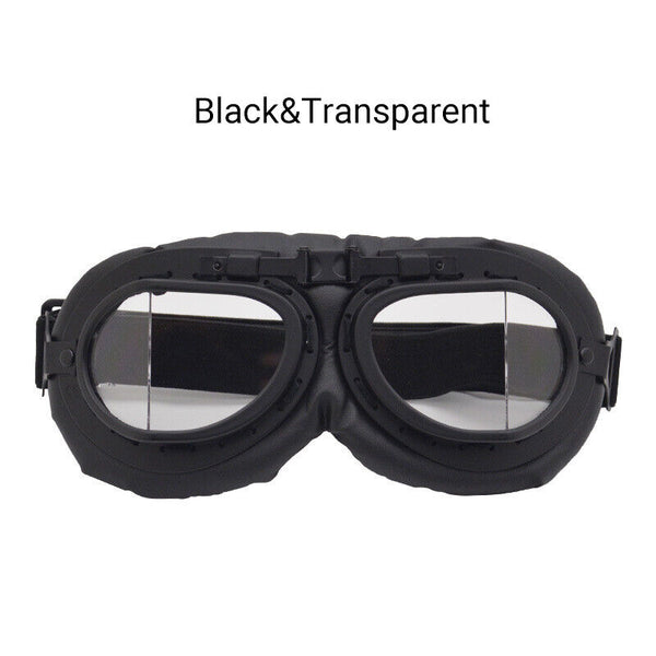 Vintage Pilot Motorcycle Racing Goggles Aviator Retro ATV UTV Dirt Bike Eyewear
