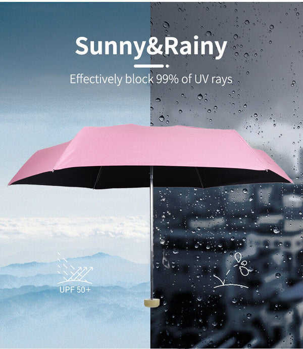 Mini Pocket Umbrella Travel Super Windproof Compact Folding Sun Anti-UV Rain AU