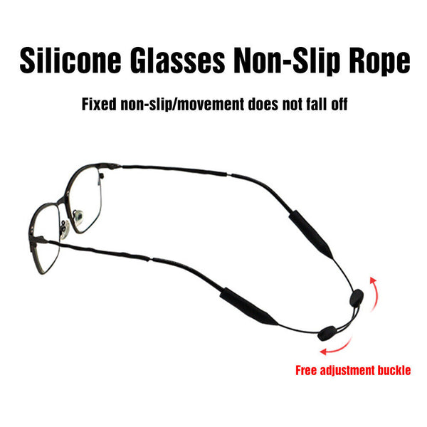 2x Adjustable Silicone Cord Sunglasses Reading Glasses Spectacles Eyeglass Strap
