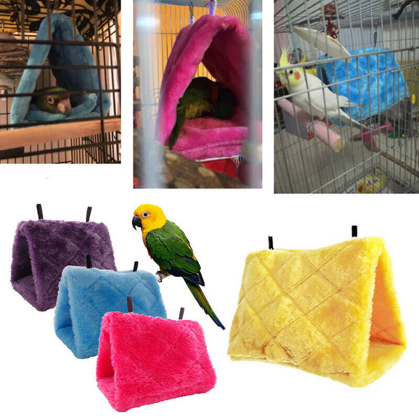 Pet Bird Parrot Parakeet Budgie Warm Hammock Cage Hut Tent Bed Hanging Cave AU