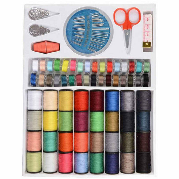 64Rolls Sewing Machine Line thread Spool Set Bobbin Cotton Reel Needle Tape Kit