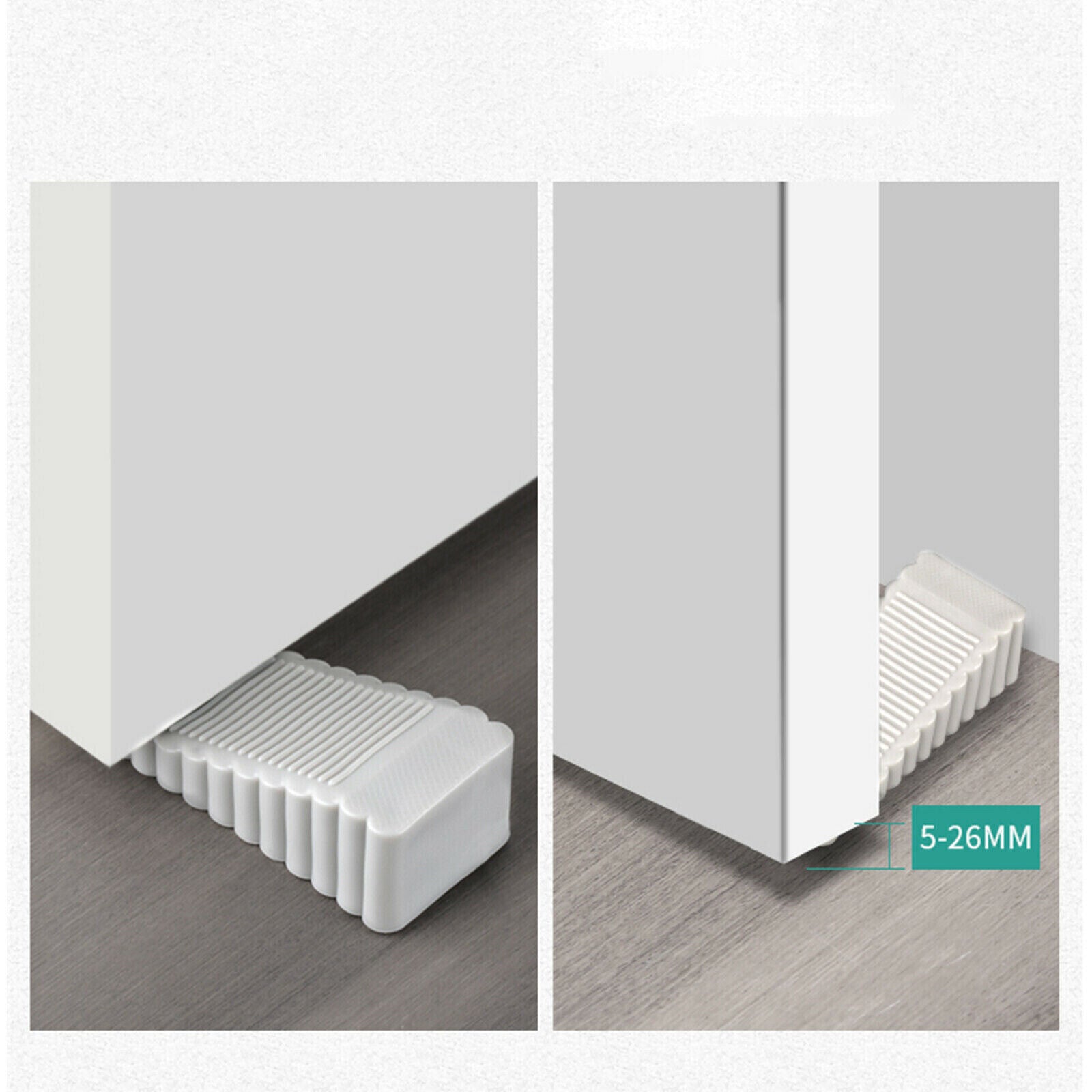 2PCS Thick Rubber Wedge Door Stoppers Floor Carpet Heavy Duty Door Stop White AU