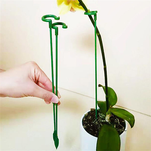10X Garden Single Stem Support Ring Plants Flower Support Stake Fiberglass Green
