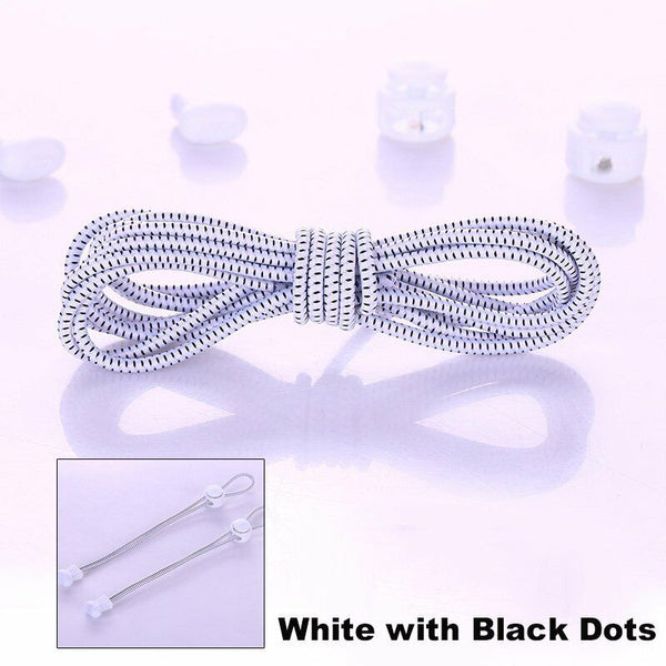 2-Pairs No Tie Shoelaces Elastic Lock Shoe Laces For Adults Kids Sports Sneaker