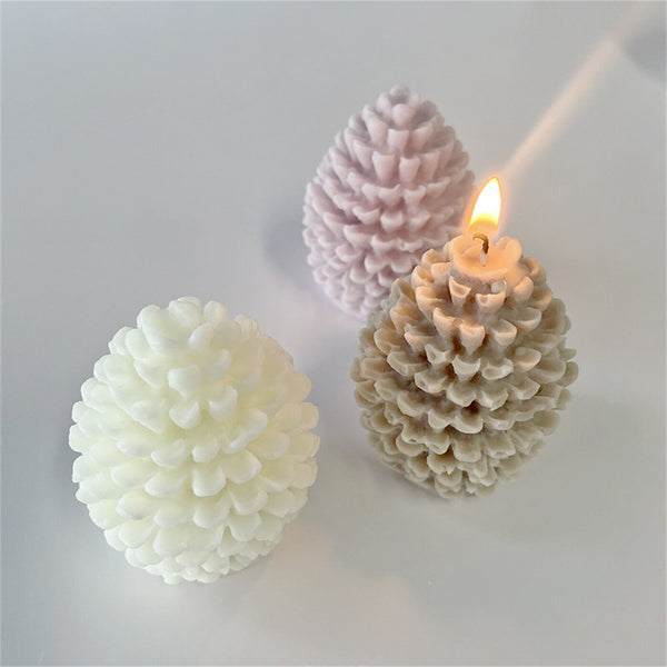 3D Christmas Pine Cone Silicone Candle Molds Beeswax Candle Making Moulds DIY AU
