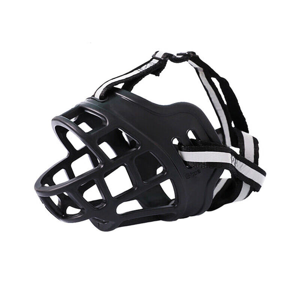 6 Sizes Adjustable Pet Dog No Bite Silicone Basket Muzzle Cage Mouth Mesh Cover