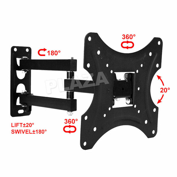 Full Motion TV Wall Mount Bracket Swivel Tilt 32 37 40 42 50 52 55 Inch LED LCD - Lets Party
