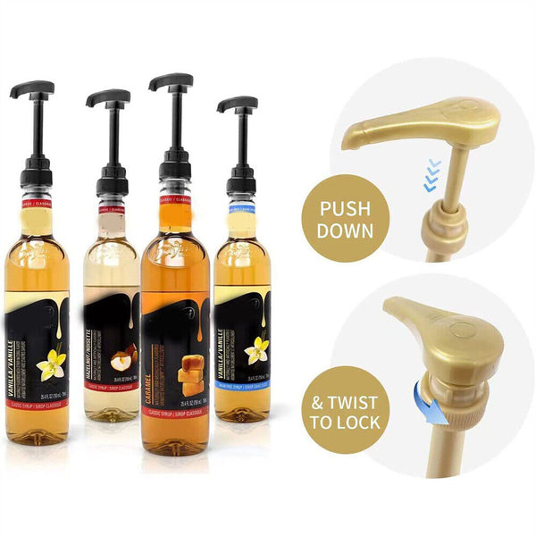 Coffee Syrup Pump Dispenser For 25.4Oz/750ml Syrup Bottle No Dripping