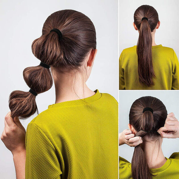 100PCS HairBands Ties Hair Elastic Scrunchies Women Girls Accessories bands AUS - Lets Party