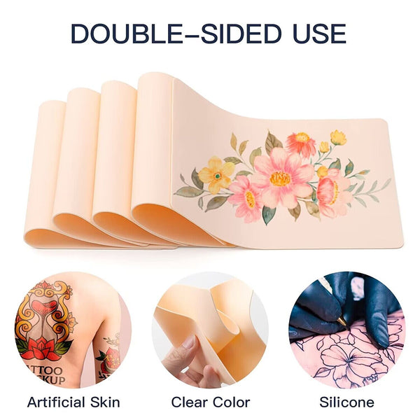 Tattoo Skin Fake Practice Eyebrow Art Double Sides Silicone For Beginner