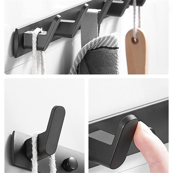 Hooks Key Coat Clothes Door Holder Rack Hook Aluminum Wall-Mounted Hanger