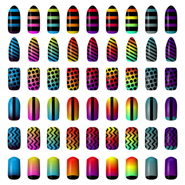 Full Set 24X Nail Art Stencil Stickers 72 Patterns Hollow Stamping Airbrush AU