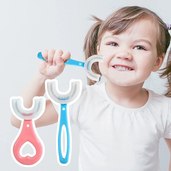 Baby Toothbrush U-shaped Silicone Brush Head Cleaning Teeth for Kids 2-12 Year - Lets Party