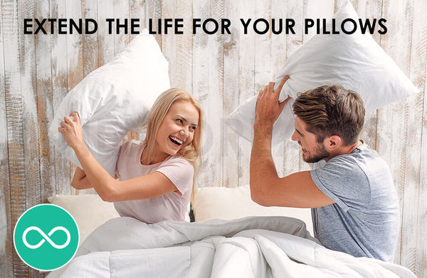 2x / 4x / 8x Natural Cotton Cover Pillow Protector Zip Closure Standard Case - Lets Party
