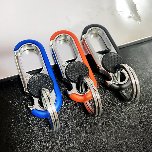 1X Outdoor Climbing Stainless Steel Buckle Carabiner Keychain Key Ring Clip Hook