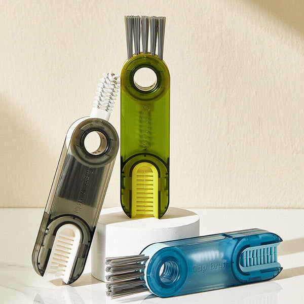 1/3pcs 3 in1 Tiny Bottle Cup Lid Detail Multi-Functional Crevice Cleaning Brush