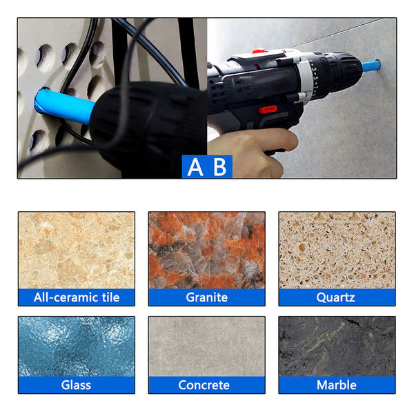 Diamond Drill Core Bit Dry Holesaw Cut Marble Granite Tile Porcelain 6/8/12mm AU