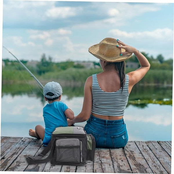 Large Fishing Bag Fishing Tackle Storage Backpack Waterproof Fishing Gear Bag AU