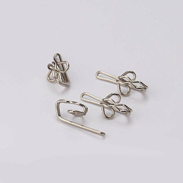 Curtain Gathering Hooks Rings Pencil Pleat Small Metal Gather Hooks Pinch Pleat