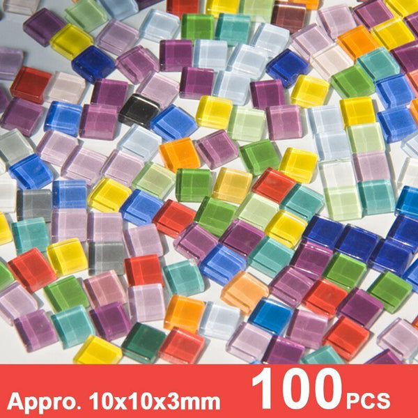 up to 2000x Mixed Crystal Glass Mosaic Tiles Kitchen Bathroom Art Craft Supplies