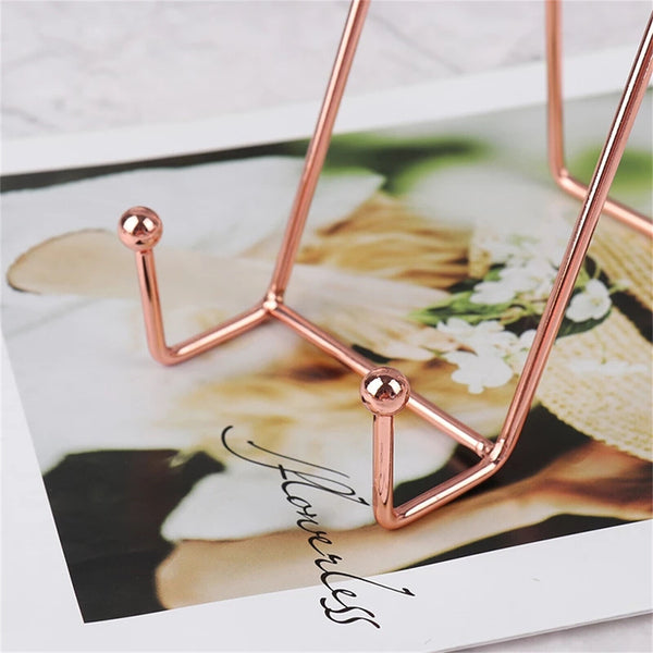 15CM Iron Display Stand Dish Rack Plate Bowl Picture Frame Book Pedestal Holder