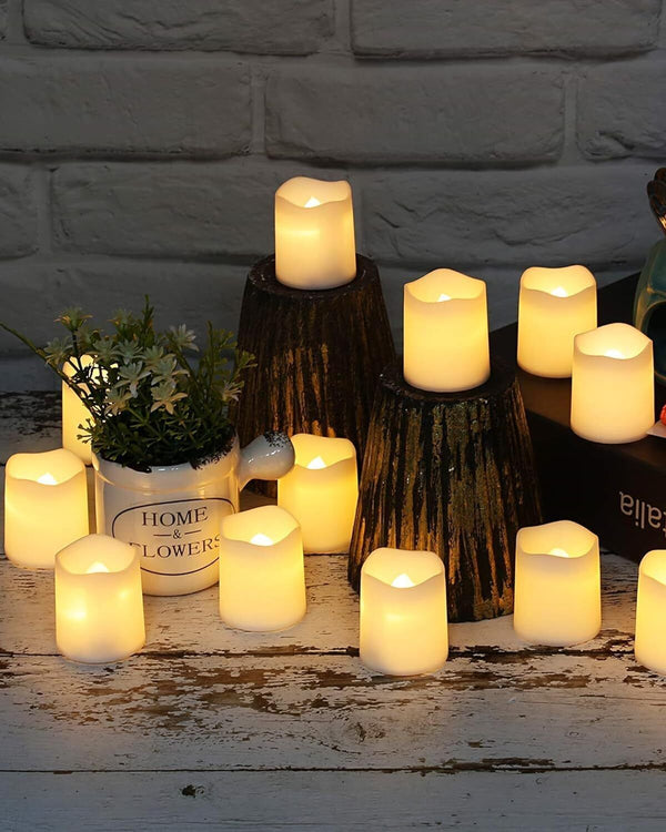 24X LED Flameless Tea Light Wedding Decoratio Tealight Candle Battery Included