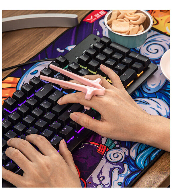 16PCS Free-Hands Snack Chopsticks Play Games Finger Chopsticks Clip Snacks Tools