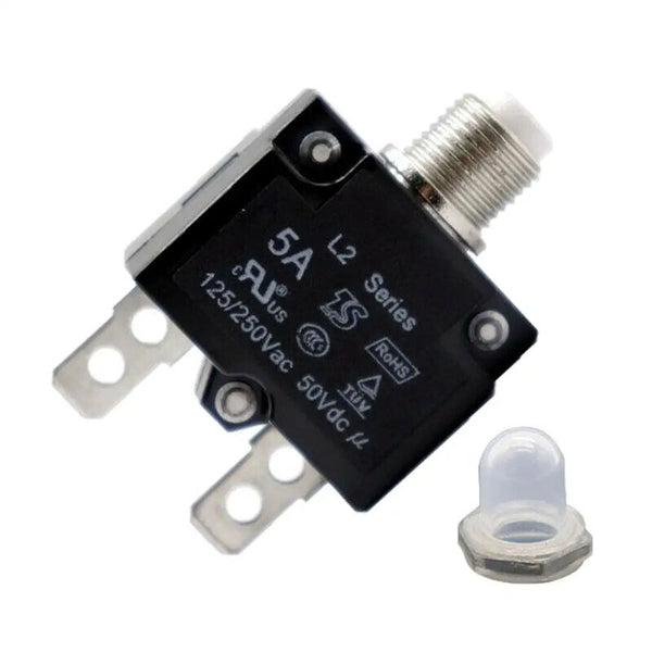 1/5x 5-15 AMP Push Button Manual Reset Thermal Circuit Breaker Overload Switch