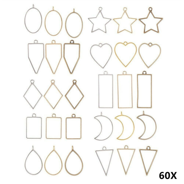 30-300X/set Open Bezel Pendants Charm Resin Molds for Jewelry Findings DIY Frame