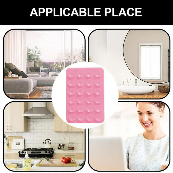 1/2 Silicone Suction Pad ForMobile Phone Fixture Suction Cup Silicone Phone Hold