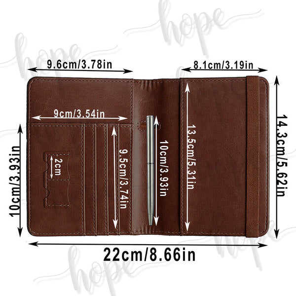 Travel Passport ID Wallet Holder Cover RFID Blocking Card Case Cover PU Leather - Lets Party