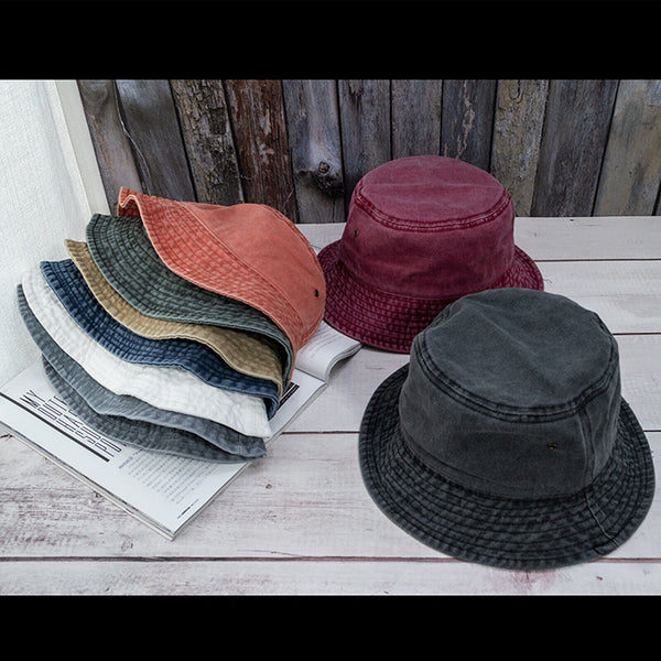 Unisex Adults WASHED COTTON Outdoor Camping Sports Bucket Hats Fisherman Hat AU