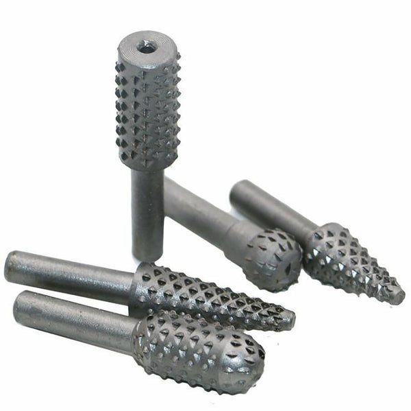 5PCs Wood Working Cutter Drill Bits Rotary Bits Rasp For Wood Grinding Carving