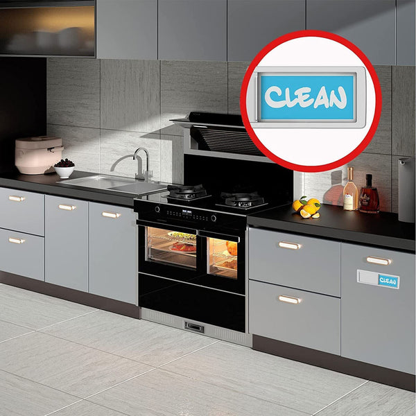 Clean Dirty Dishwasher Magnet Indicator Sign Non-Scratch Simple Sliding Kitchen
