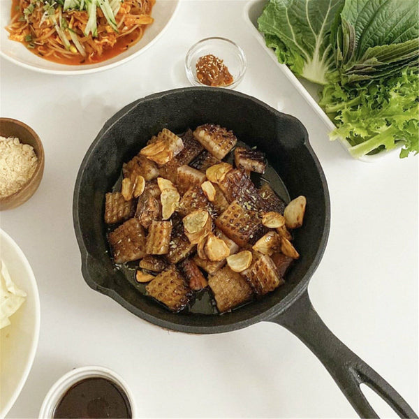 3PCS Cast Iron Skillet Fry Pan Pre Seasoned Oven Safe Cooktop &BBQ 16/20/25CM AU