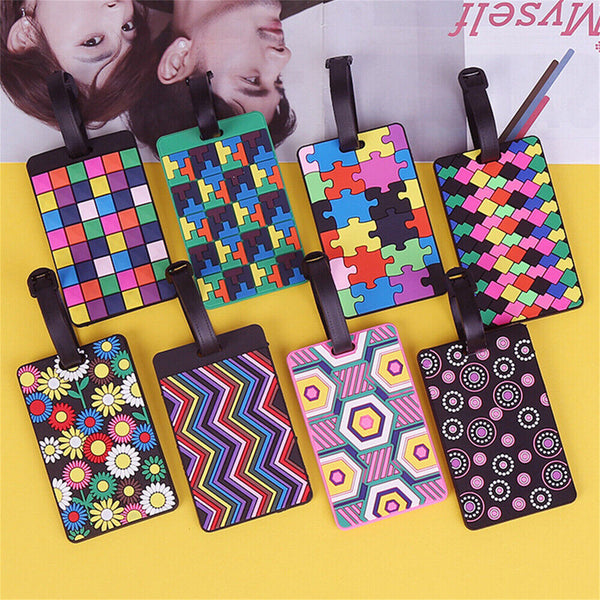 3PCS Luggage Tags Backpack Label ID Address Handbag School Plastic Travel Tag AU