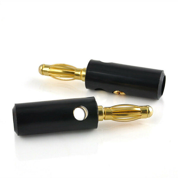 BlackRed Connector 4mm Gold Plated Banana Audio Speaker Plugs Connector