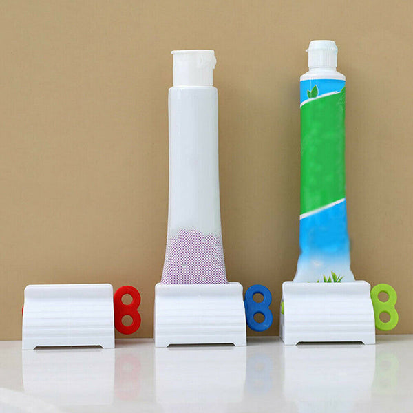 3x Toothpaste Squeezer Bathroom Tube Easy Stand Dispenser Rolling Holder Seat AU - Lets Party