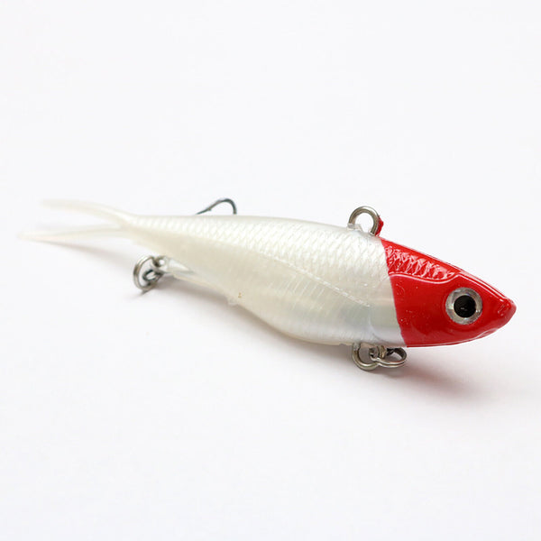 5/10pcs Soft Fish Lures Split Tail Lead Tackle Plastic Salmon Mackerel 21g AUS