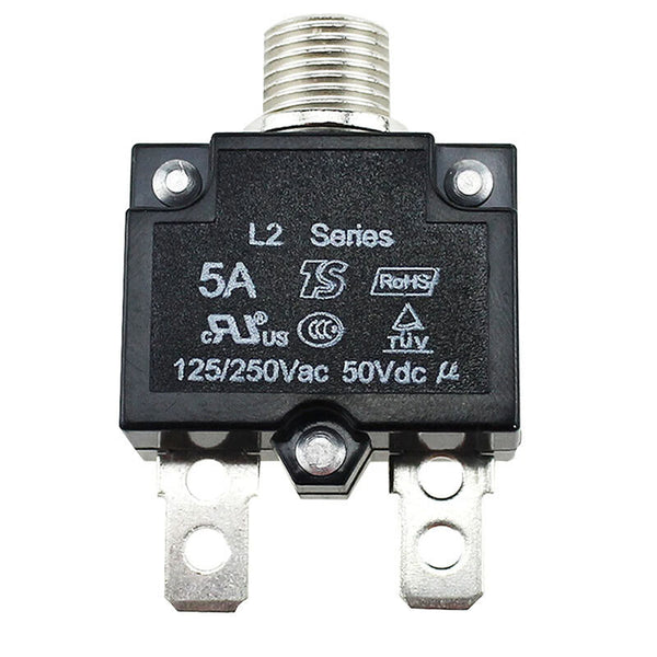 1/5x 5-15 AMP Push Button Manual Reset Thermal Circuit Breaker Overload Switch